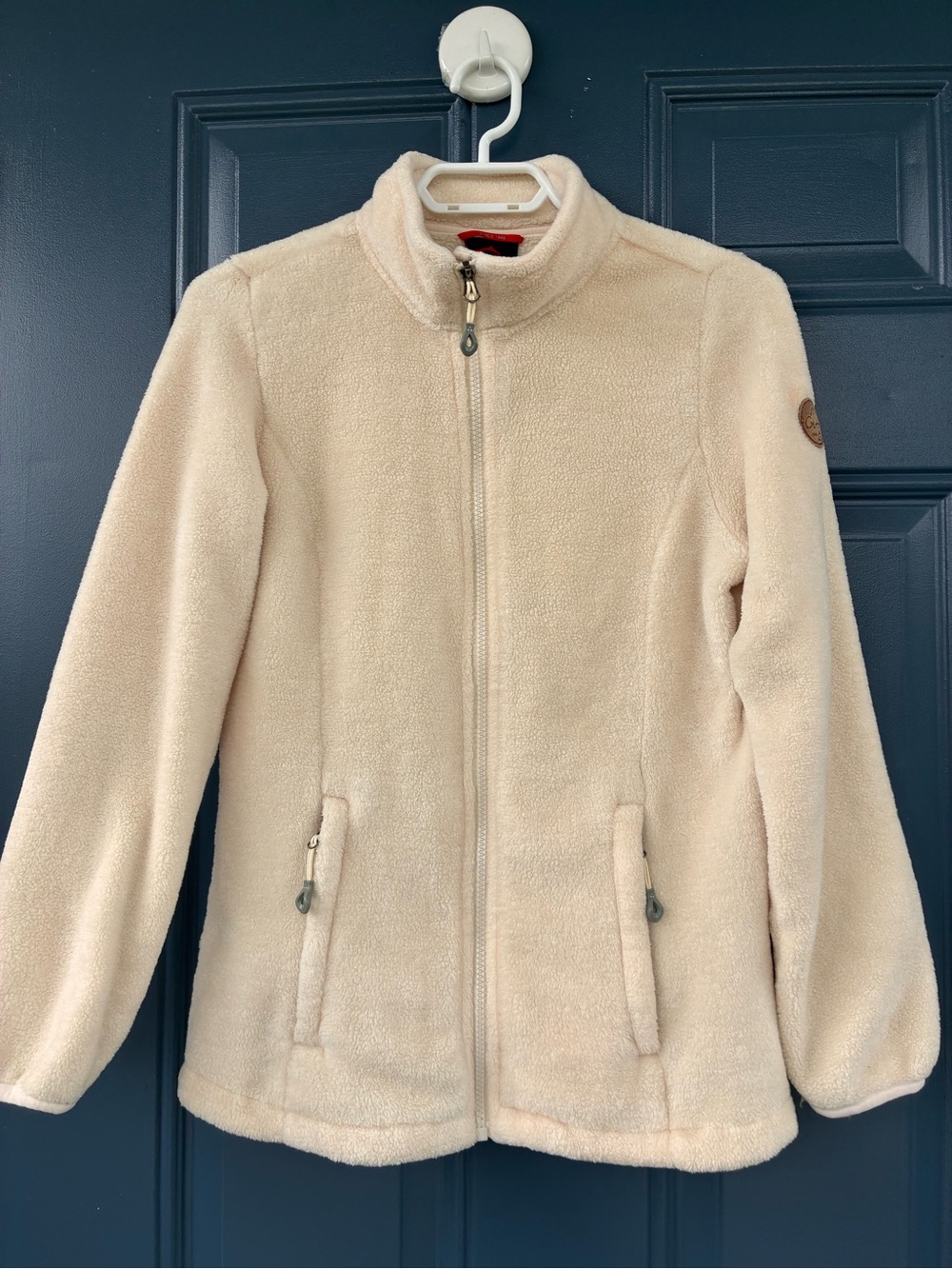 Gerry Cream Full-Zip Teddy Fleece Jacket Size Small Women’s